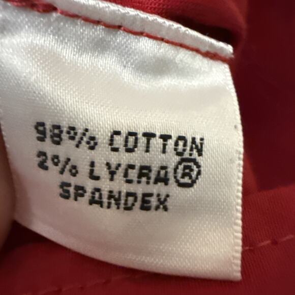 Women’s Talbots Petites Size P Red Button Down Shirt, Business, Career, Cotton - Picture 5 of 6